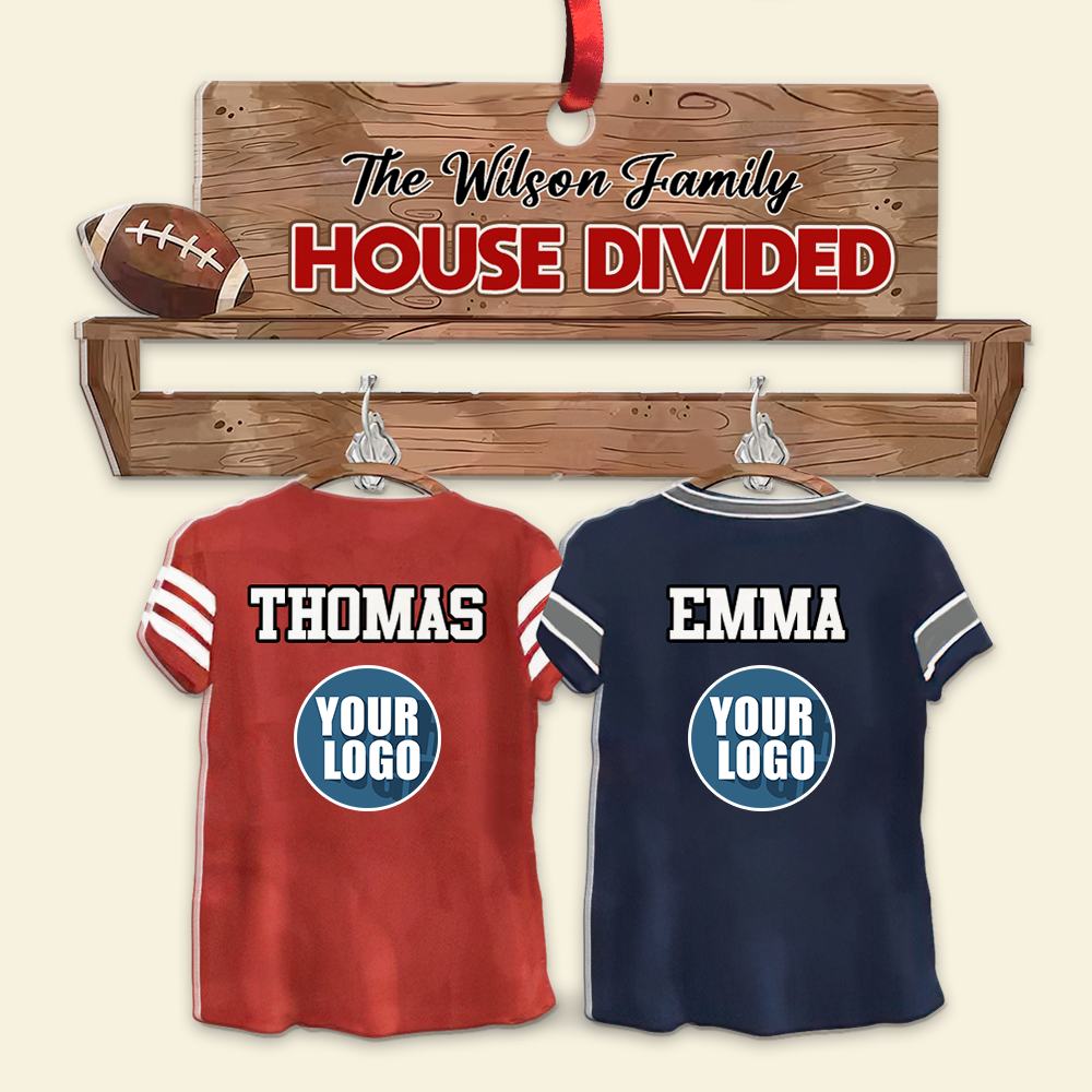 Custom Family Christmas Ornament for American Football Lovers Ornament PopCulturePrints