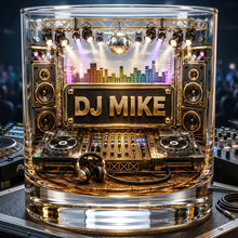 Load image into Gallery viewer, “Feel the Beat!” Custom Party Beats Round Glass - Personalized Gift for Music Lovers Glass PopCulturePrints
