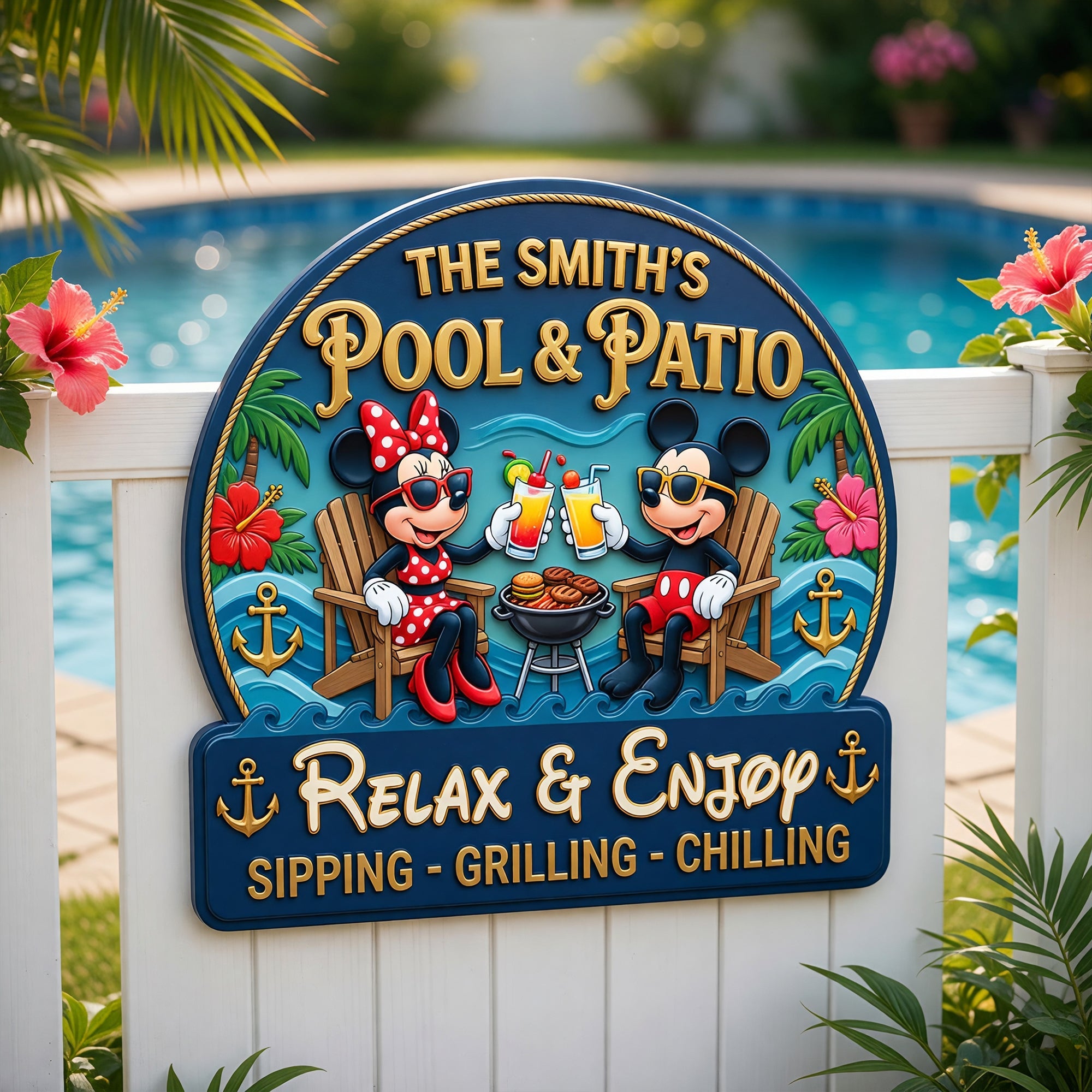 Relax & Enjoy: Personalized Chilling Together Metal Sign - Unique Gift for Couples Metal Signs PopCulturePrints