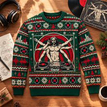 Load image into Gallery viewer, “Let the Beat Drop!” - Funny DJ Ugly Sweater - Personalized Gift for Music Lovers and DJs
