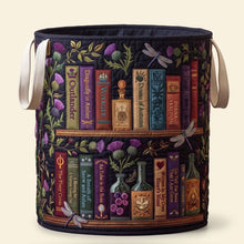 Load image into Gallery viewer, Historical Fiction Collection Quilted Laundry Basket - Personalized Gifts For Book Lovers 03qhti130726 Laundry Basket PopCulturePrints
