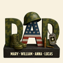 Load image into Gallery viewer, Custom Military Logo Gifts for Veteran Dad - Personalized Tribute from Family Shaped Plaques PopCulturePrints
