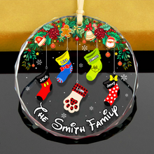 Load image into Gallery viewer, Personalized Family Christmas Ornament - Custom Stockings Design Ornament PopCulturePrints
