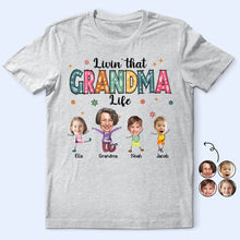 Load image into Gallery viewer, Livin&#39; That Grandma Life - Custom Personalized T-Shirt for Grandmothers &amp; Moms T-shirt PopCulturePrints
