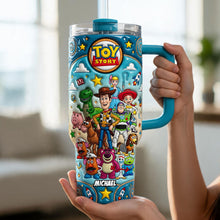Load image into Gallery viewer, Adventure Friends 40oz Tumbler – Personalized Gift for Kids and Toy Story Fans
