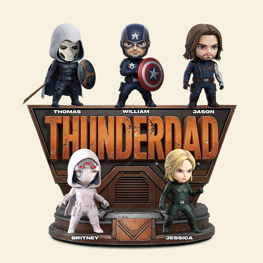 "Unleash Your Inner Hero with Thunder Daddy" - Personalized Acrylic Plaque for Dads, Grandpas & More Shaped Plaques PopCulturePrints