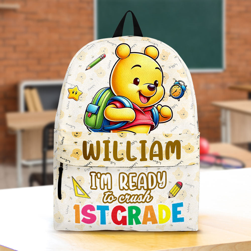 Personalized Kids Backpack with Cute Character Design - 3rd Grade Ready Backpack PopCulturePrints