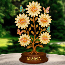 Load image into Gallery viewer, “A Mother’s Love Blossoms Forever” - Personalized Flower Mama Acrylic Plaque - Gift for Mom, Grandma and Loved Ones Shaped Plaques PopCulturePrints
