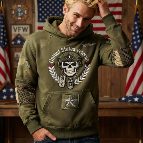 Honor Your Hero: Veteran Military Tribute Hoodie - Personalized Gift for Veterans AOP Products PopCulturePrints