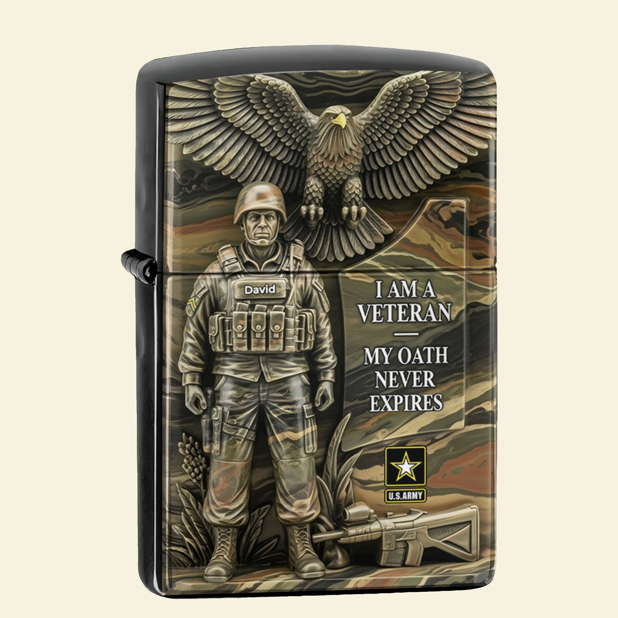 I AM A VETERAN - Personalized Badass Veteran Lighter Gifts Lighter PopCulturePrints