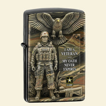 Load image into Gallery viewer, I AM A VETERAN - Personalized Badass Veteran Lighter Gifts Lighter PopCulturePrints
