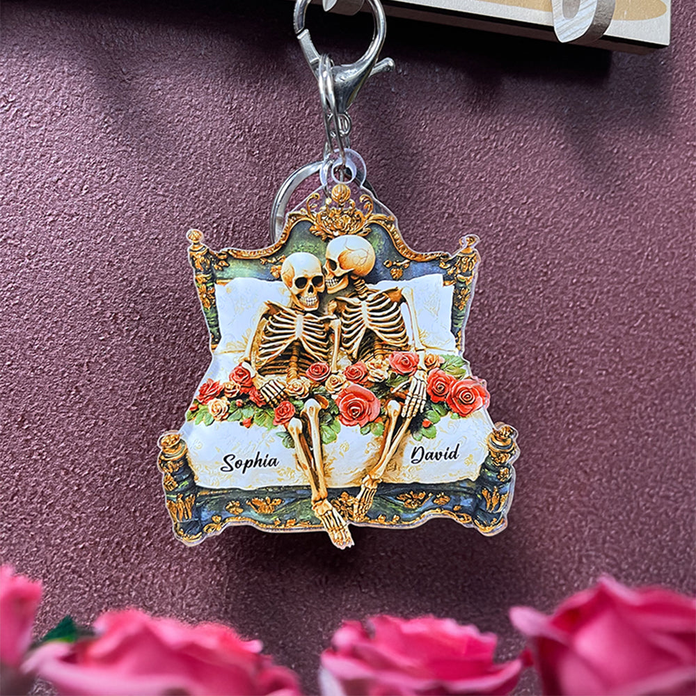 Personalized Funny Skull Couple Keychain - Unique Gift for Couples Keychains PopCulturePrints