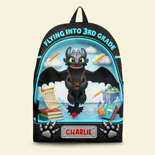 Load image into Gallery viewer, Flying Into 3rd Grade - Cute Personalized Backpack for Kids Backpack PopCulturePrints
