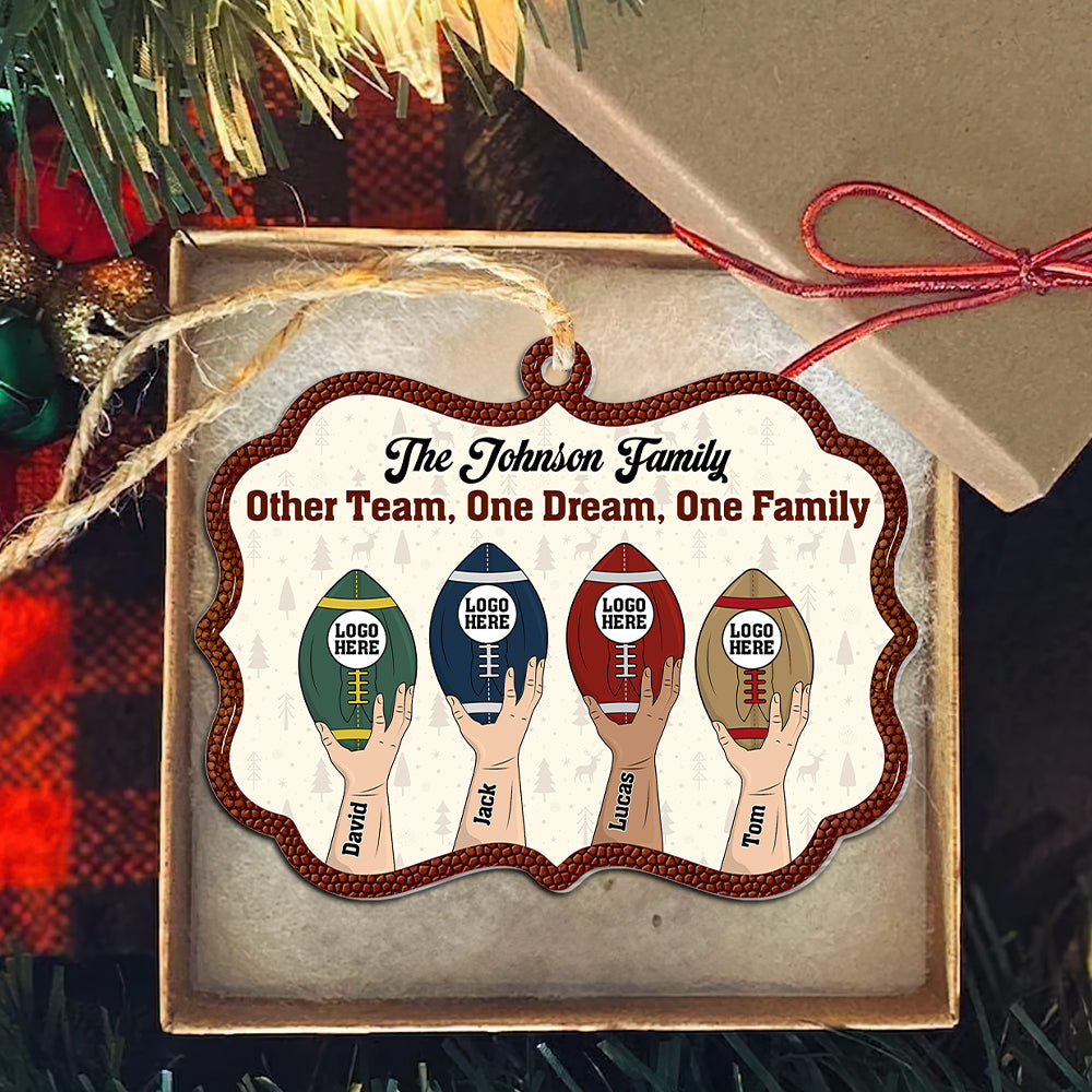 Personalized American Football Family Christmas Ornament Ornament PopCulturePrints