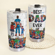 Load image into Gallery viewer, Custom Superhero Dad Tumbler - Best Dad Ever Design Tumbler Cup PopCulturePrints
