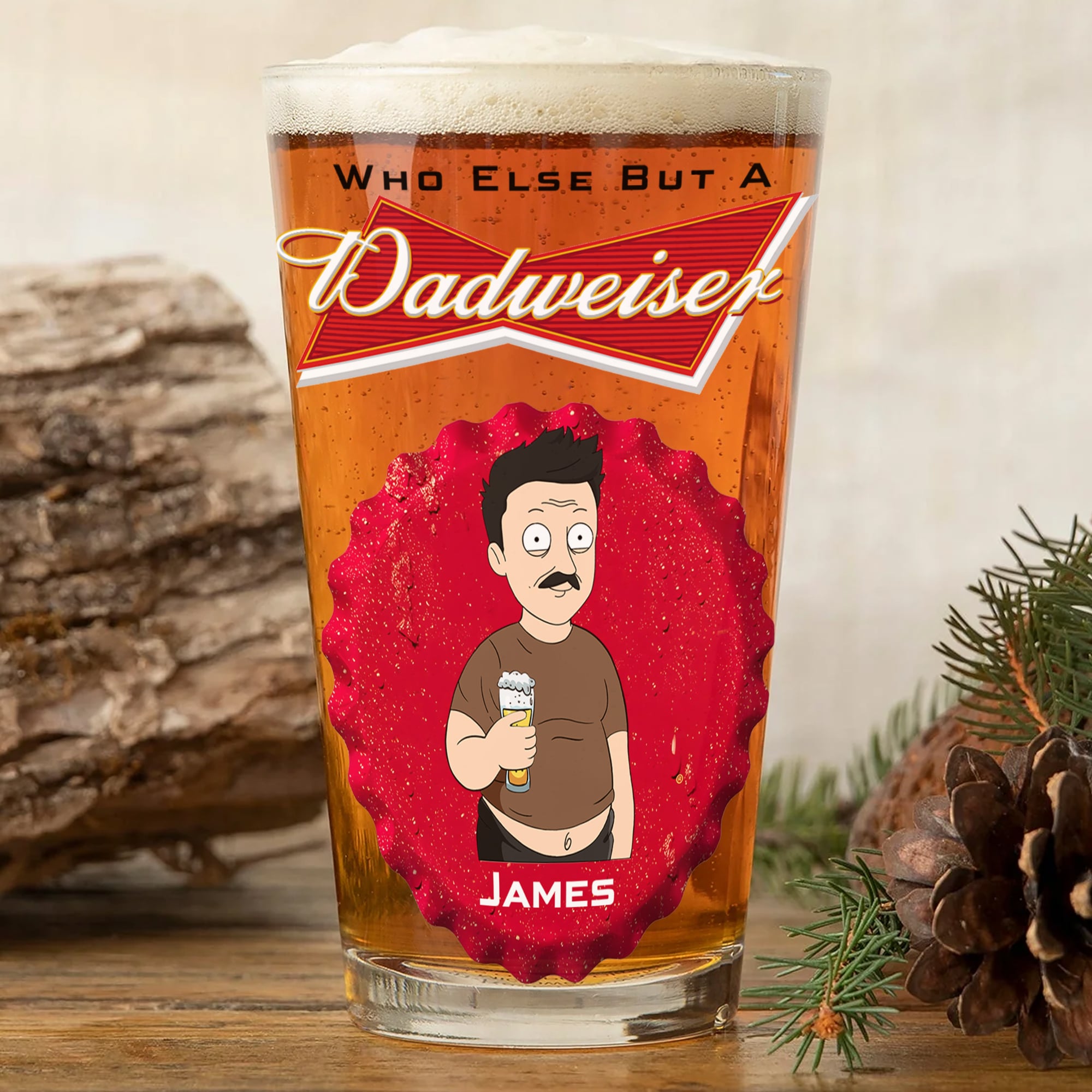 Personalized Dad Beer Glass - Novelty Gift for Father's Day Beer Glasses PopCulturePrints