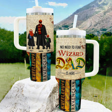 Load image into Gallery viewer, Personalized Wizard Dad Travel Mug - Custom Harry Potter Family Design
