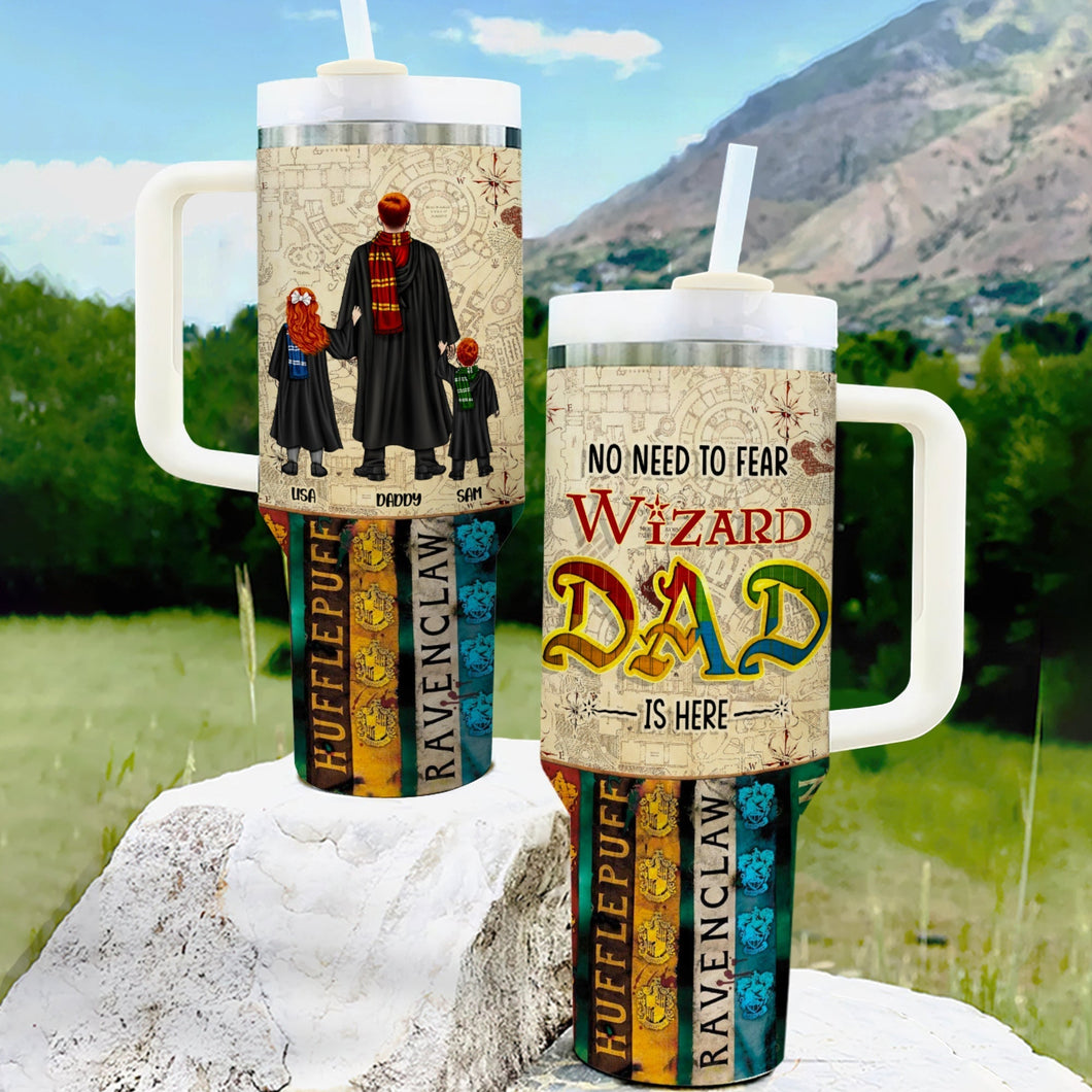 Personalized Wizard Dad Travel Mug - Custom Harry Potter Family Design