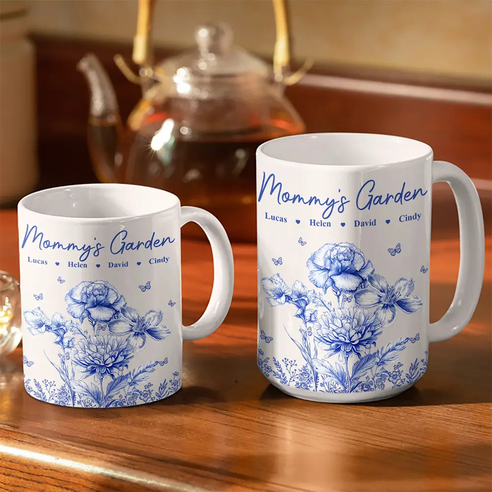 “Grandma's Garden: A Personalized Touch” - Custom Edge-to-Edge Mug for Grandma Mug PopCulturePrints