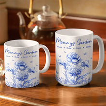 Load image into Gallery viewer, “Grandma&#39;s Garden: A Personalized Touch” - Custom Edge-to-Edge Mug for Grandma Mug PopCulturePrints
