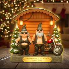 Load image into Gallery viewer, Growing Old Together - Personalized Acrylic Light Box for Biker Couples Light Box PopCulturePrints
