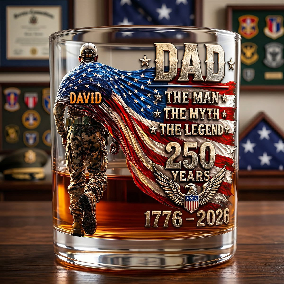 “The Man, The Myth, The Legend” - Personalized Glass Mug for Dad and Grandpa | Custom Gifts Glass PopCulturePrints