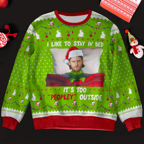 Custom Ugly Christmas Sweater with Funny Meme Design Ugly Christmas Sweater PopCulturePrints
