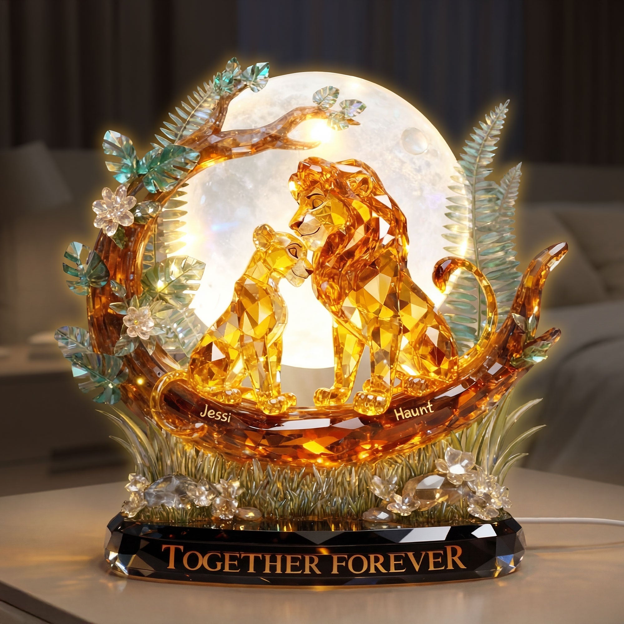 Together Forever - Romantic Couple Acrylic Light Box - Personalized Gifts for Couples Light Box PopCulturePrints