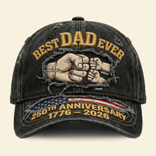 Load image into Gallery viewer, "Best Grandpa Ever" - Personalized Classic Cap for Dad &amp; Grandpa - 250th Anniversary Gift Caps PopCulturePrints
