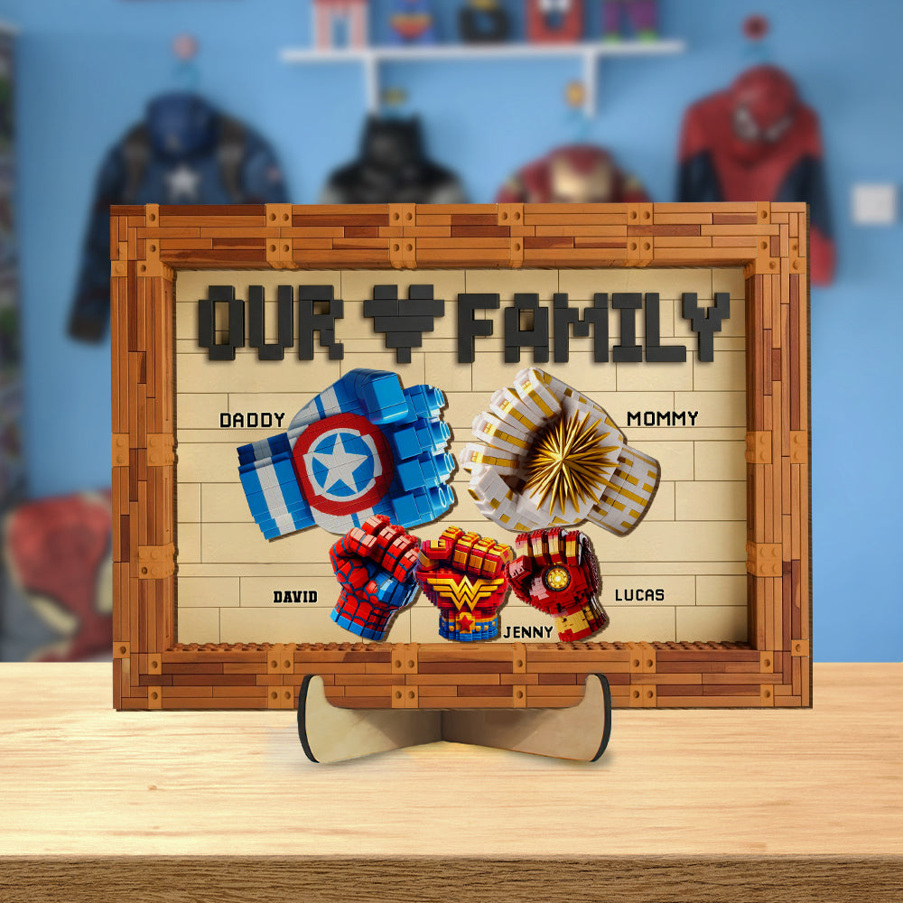 Our Family Fist Bump - Personalized Wood Sign for Family Gatherings Wood Sign PopCulturePrints