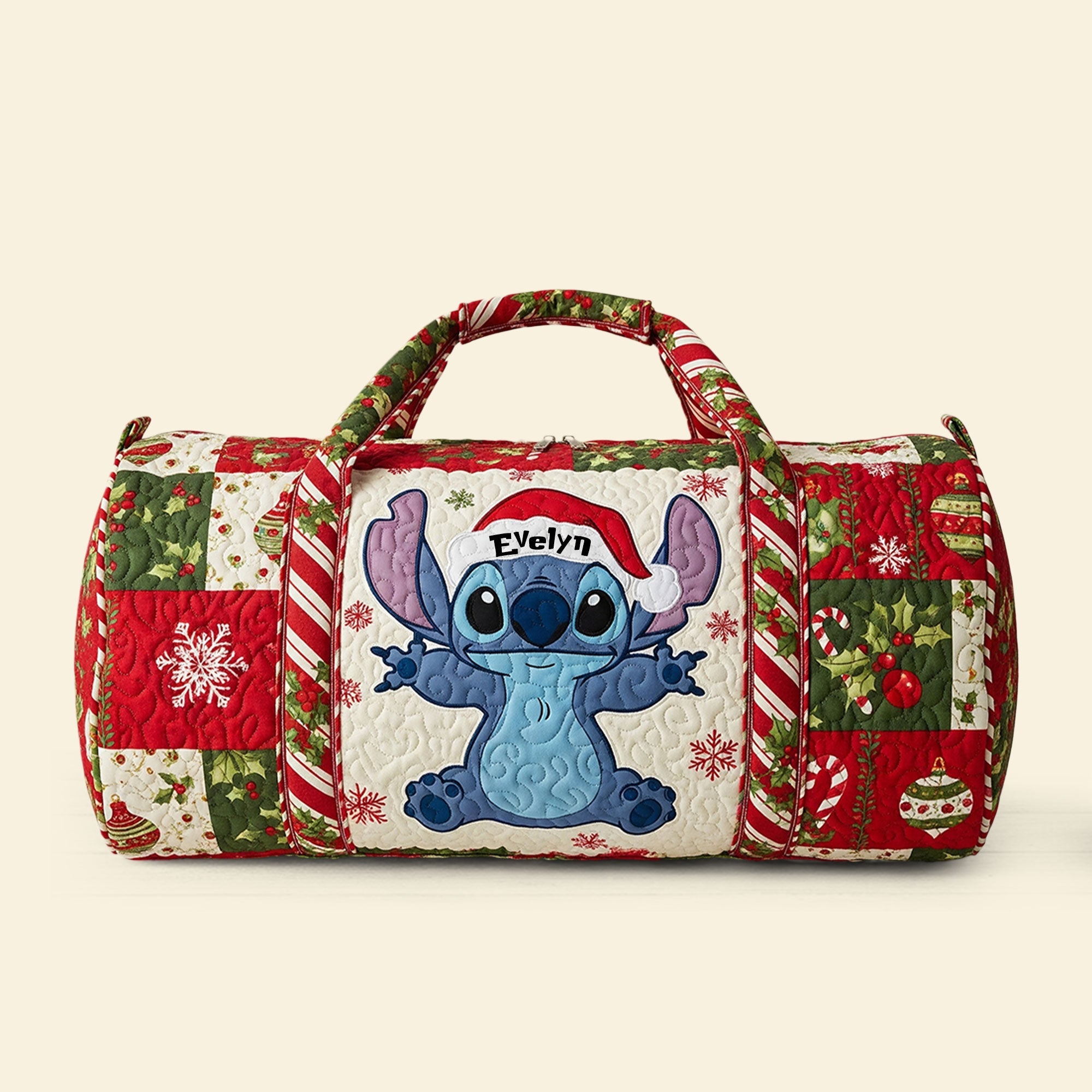 “Spread Holiday Cheer with a Personal Touch” - Christmas Quilted Duffle Bag - Personalized Gifts for Everyone Quilted Duffle Bag PopCulturePrints