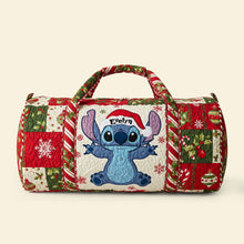 Load image into Gallery viewer, Celebrate the Holidays with a Custom Christmas Quilted Duffle Bag - Perfect Personalized Gifts for Kids and Disney Fans Quilted Duffle Bag PopCulturePrints
