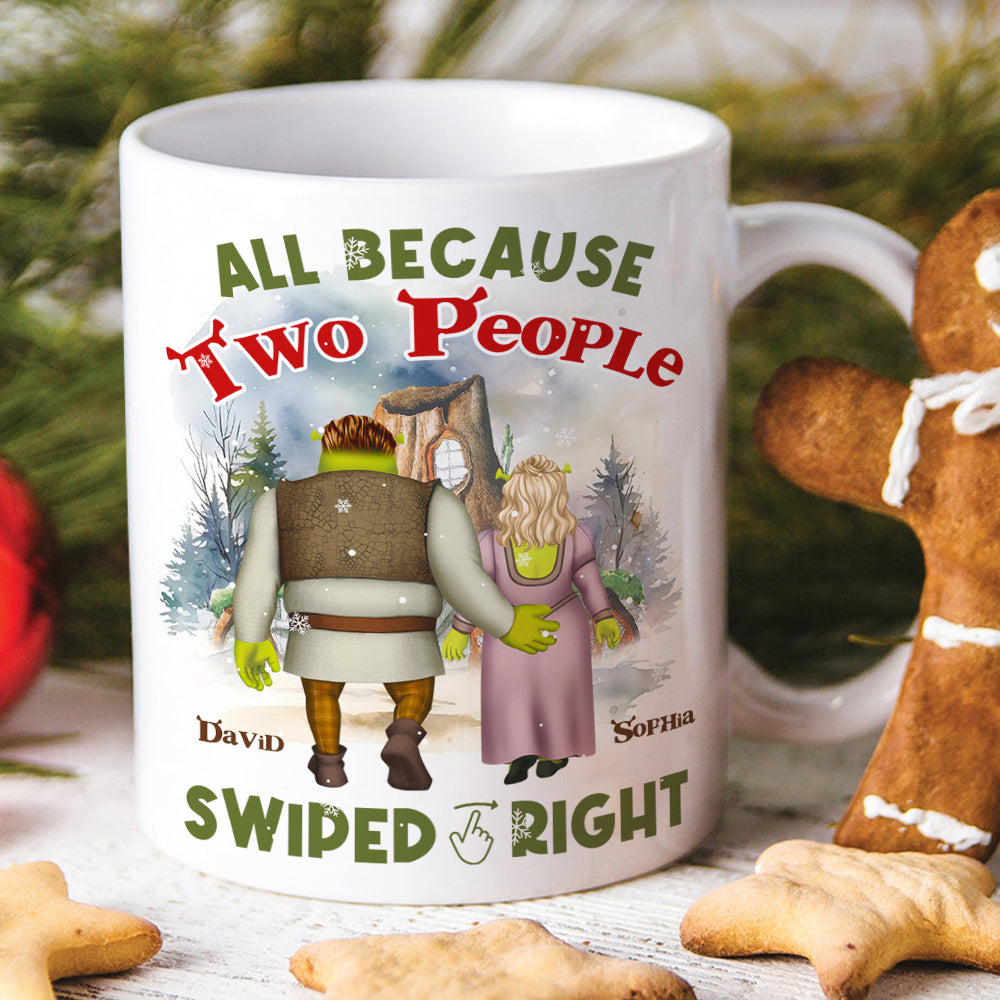 Swipe Right Love Mug - Personalized Couple Gift for Valentine's Day Gifts Coffee Mug PopCulturePrints