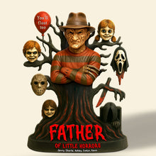 Load image into Gallery viewer, “You&#39;ll Float Too” – Horror Dad Plaque - Personalized Gift for Dad, Grandpa, and Horror Lovers Shaped Plaques PopCulturePrints
