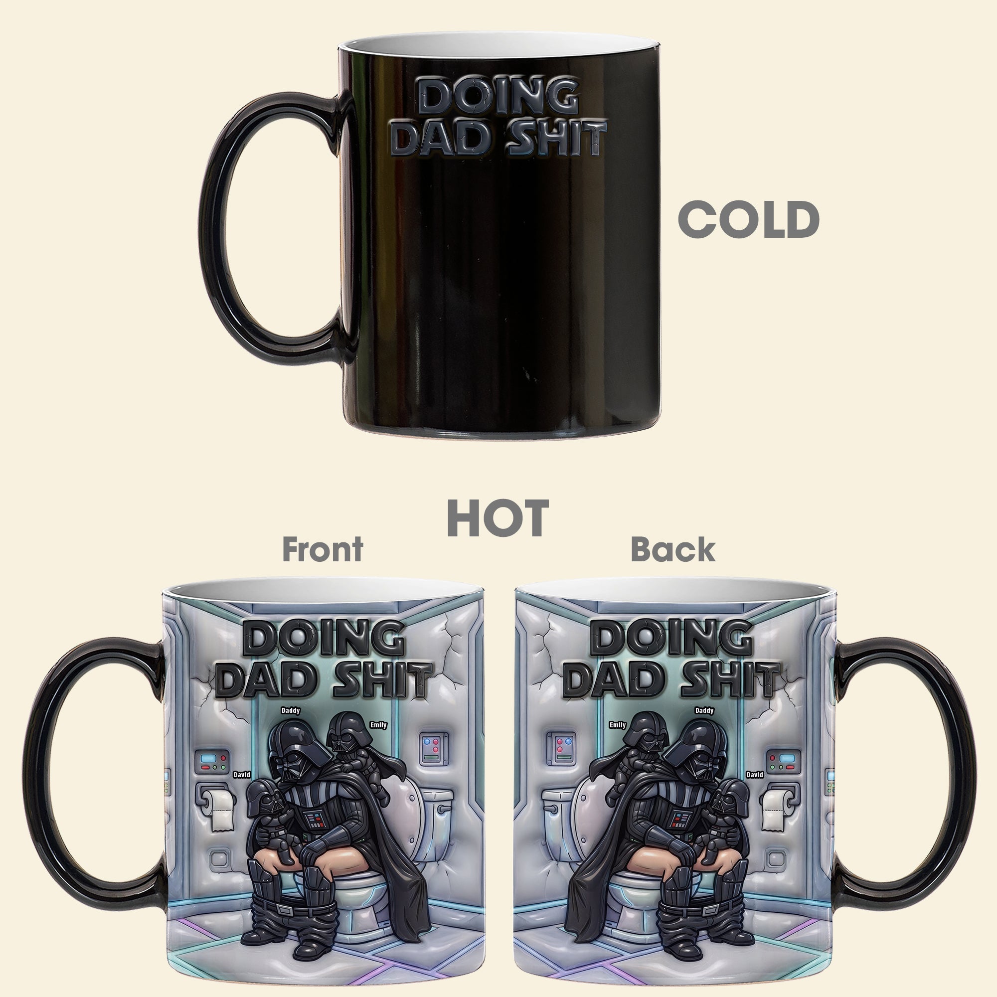 “Doing Dad Shit” - Relaxed Dad Magic Coffee Mug - Personalized Gift for Dads, Grandpas, and Father Figures Coffee Mug PopCulturePrints