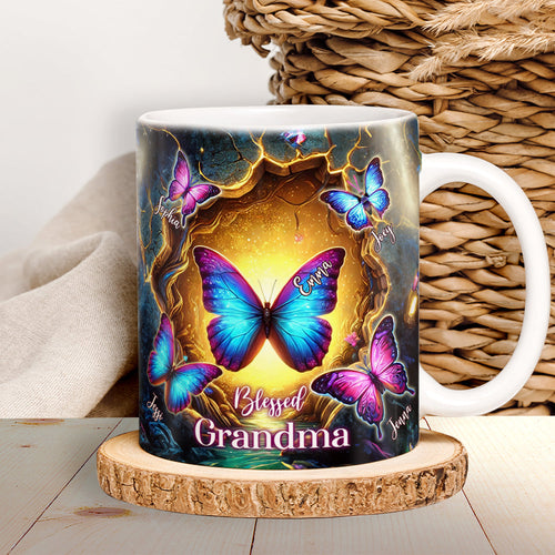 Blessed Grandma Coffee Mug - Personalized Gift for Grandma Coffee Mug PopCulturePrints
