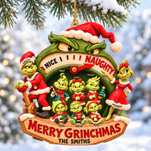 Load image into Gallery viewer, Naughty Family Christmas Ornament - Personalized Gifts For Family 05HAQN081026 Ornament PopCulturePrints

