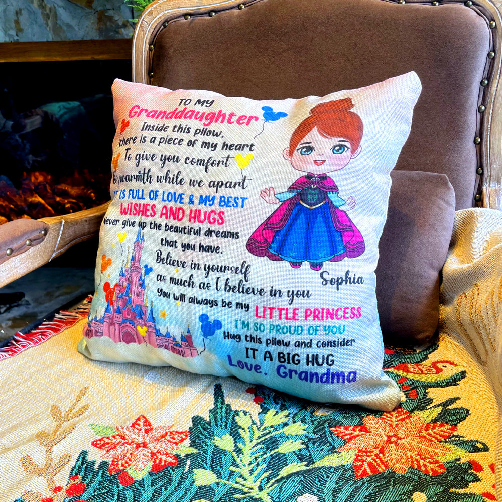 Personalized Granddaughter Gift Pillow - Proud of You Message Pillow PopCulturePrints