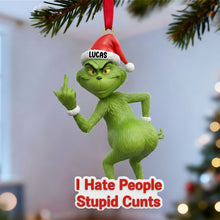 Load image into Gallery viewer, I Hate People Ornament - Funny Personalized Gift for Christmas Ornament PopCulturePrints
