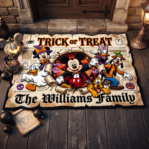 Trick or Treat Doormat - Personalized Halloween Gift for Families & Friends Doormat PopCulturePrints