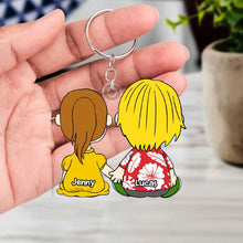 Load image into Gallery viewer, Customized Couple Acrylic Keychain - Perfect Personalized Valentine&#39;s Day Gifts Keychains PopCulturePrints
