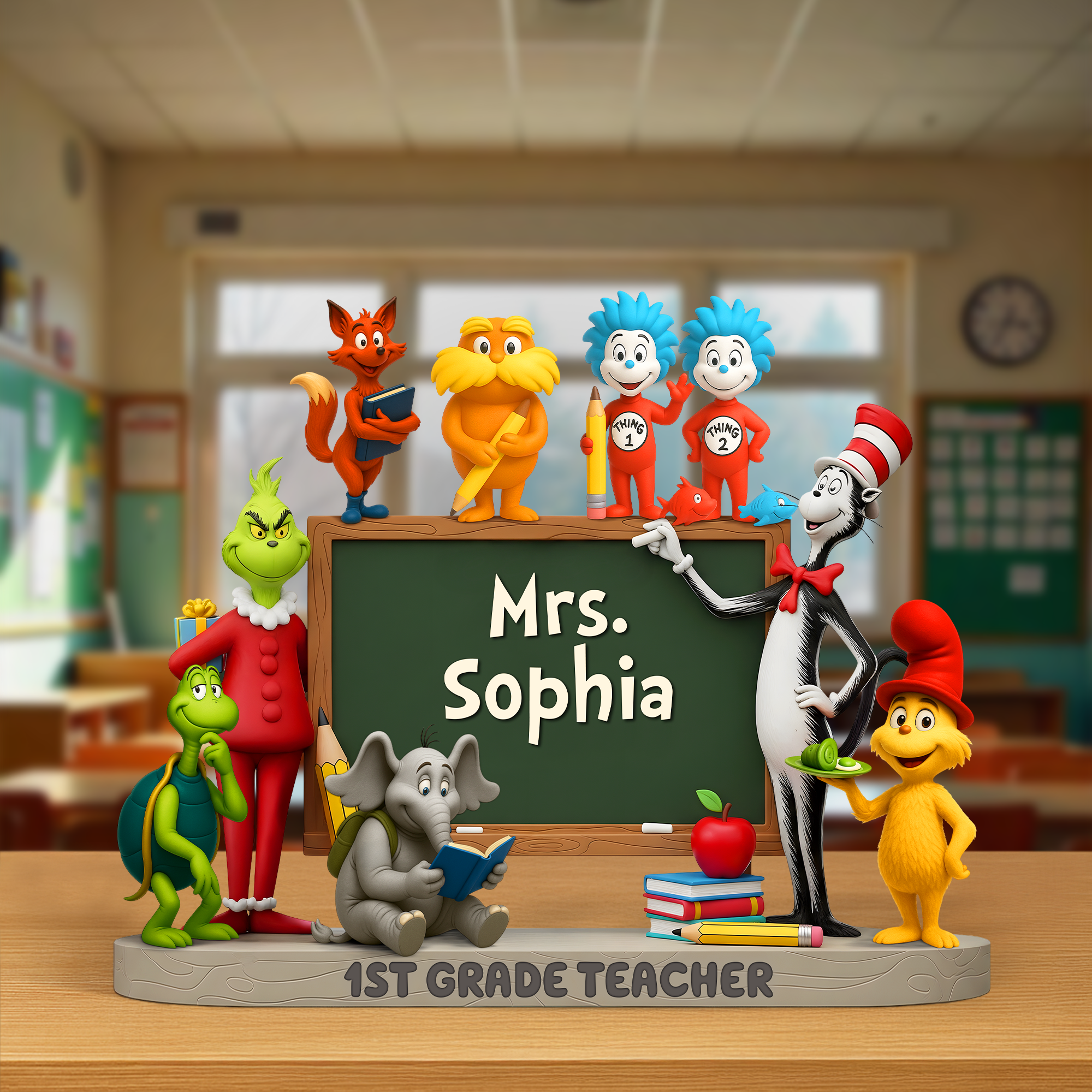 "The Influence of a Great Teacher Lasts a Lifetime" - Personalized Teacher Acrylic Plaque - Custom Gift for Educators, Students, and Parents Shaped Plaques PopCulturePrints