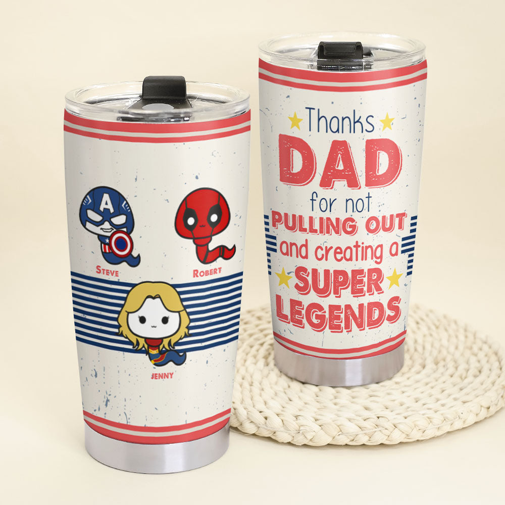 Super Legends Personalized Dad Tumbler