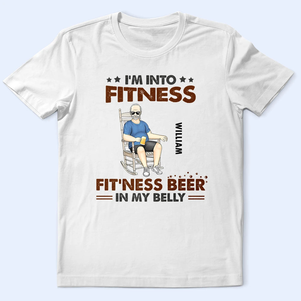 I'm Into Fitness - Personalized T-Shirt for Beer Lovers T-shirt PopCulturePrints