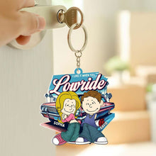 Load image into Gallery viewer, Personalized Lowrider Car Keychain for Couples - Unique Love Gift Keychains PopCulturePrints
