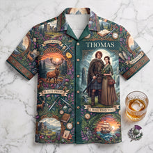 Load image into Gallery viewer, "Find Your Adventure with Personalization" - Rustic Highlands Hawaiian Shirt - Unique Custom Gift for Fans of Outlander and Nature Lovers
