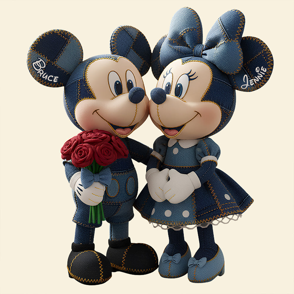 "A Perfect Match for Every Occasion" - Matching Denim Outfit Couple Pillow - Personalized Gift for Couples Pillow PopCulturePrints