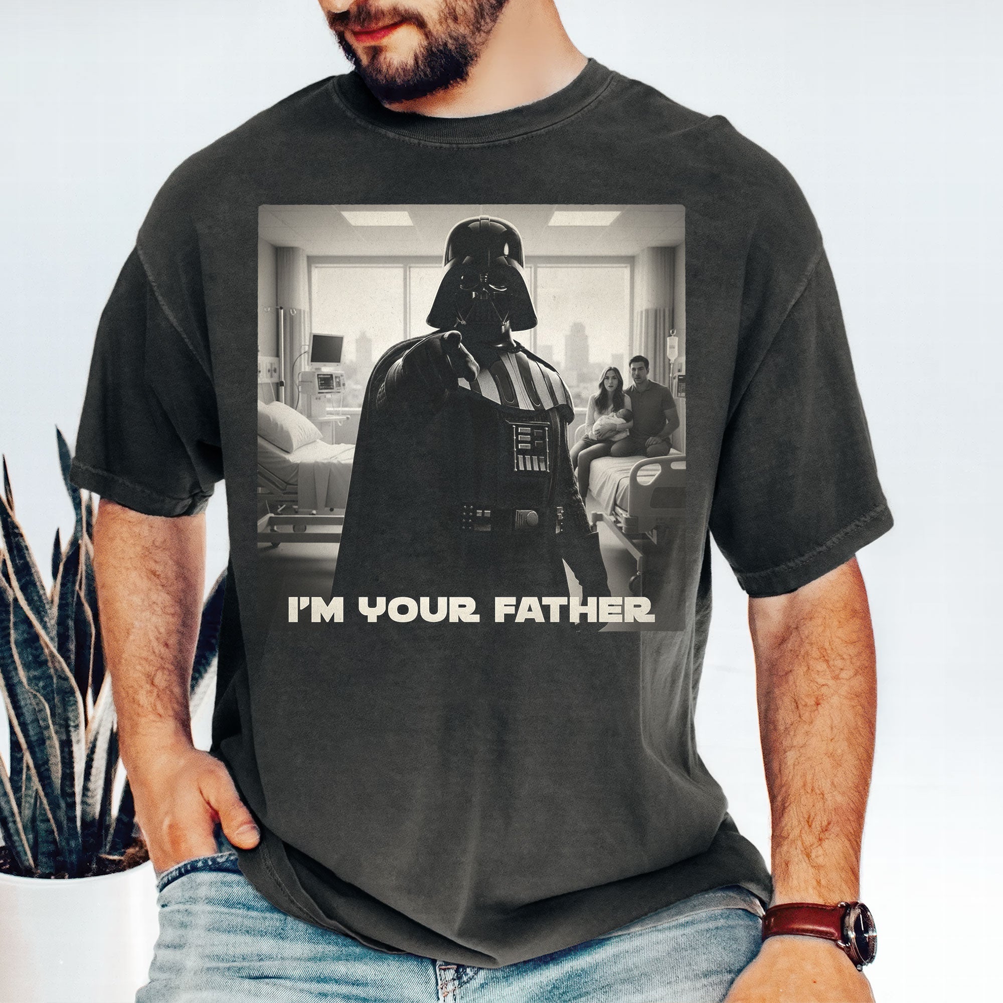 Personalized 'I'm Your Father' Cosmic Washed T-Shirt - Perfect Gift for Star Wars Lovers Shirts PopCulturePrints