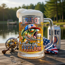 Load image into Gallery viewer, "Tastes like Freedom" - Badass Fish Freedom Party Beer Glass - Personalized Gift for Fishing Lovers Beer Glasses PopCulturePrints
