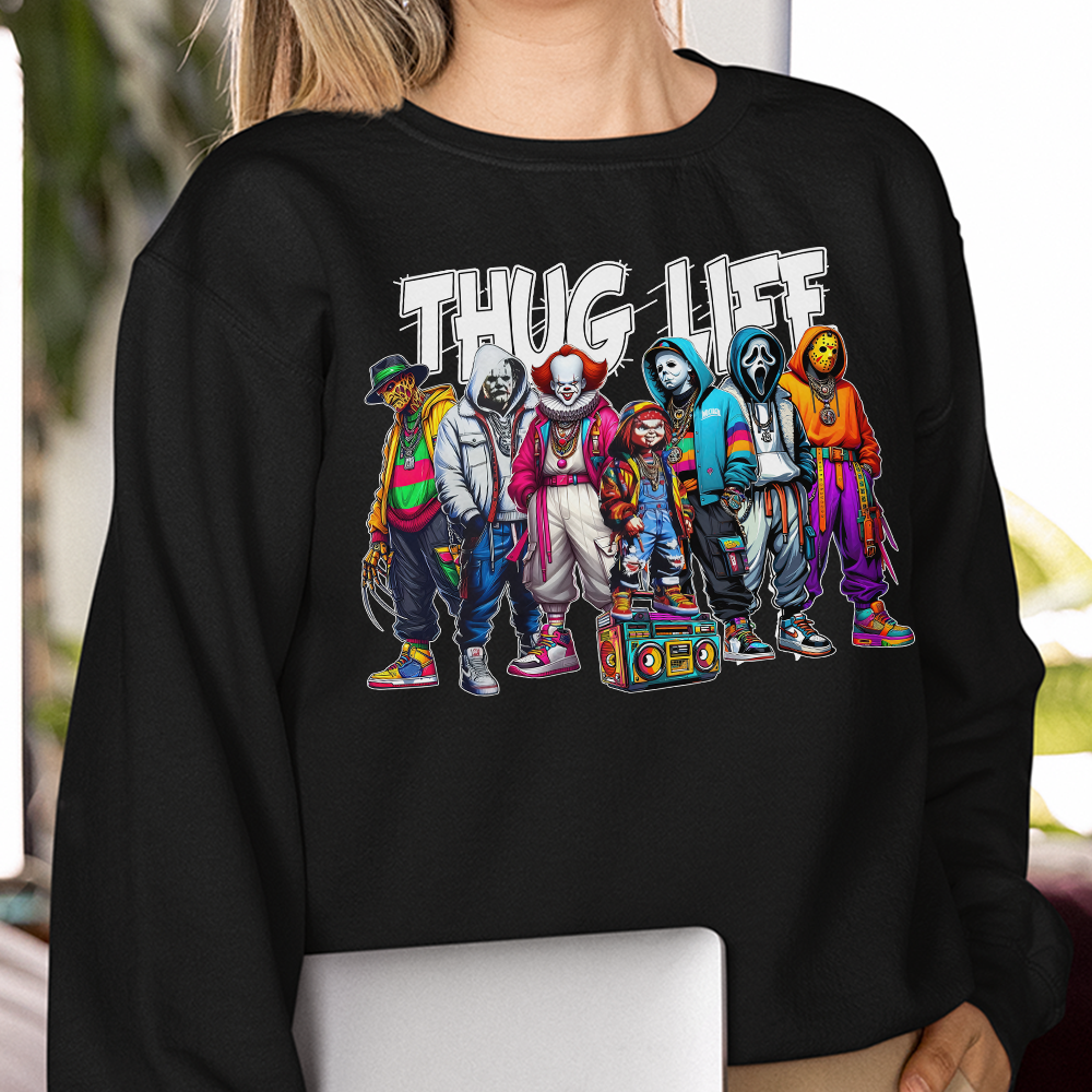 Thug Life Horror Icons Halloween Sweatshirt